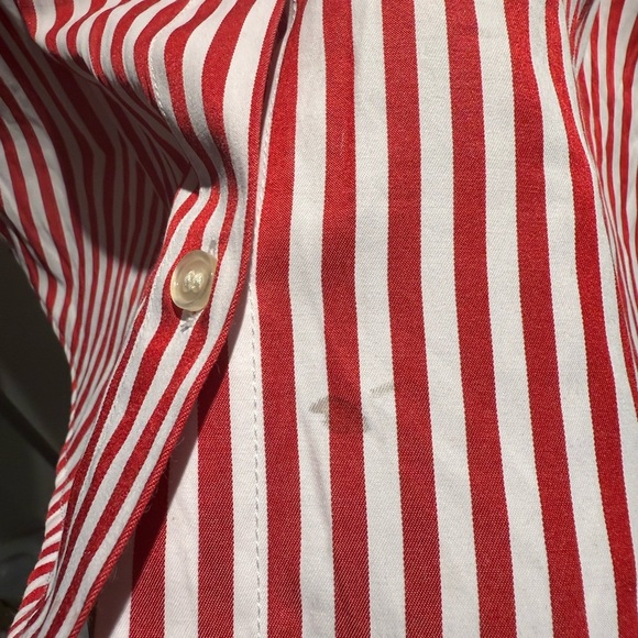 Zara over sized Red and White Striped Shirt - Picture 3 of 6